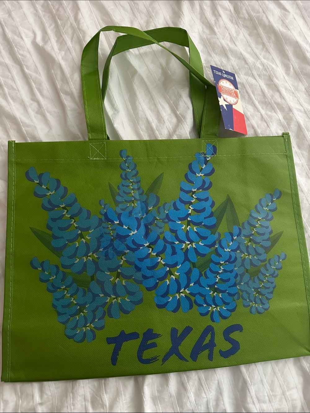Texas Bluebonnet Tote Bag - Green